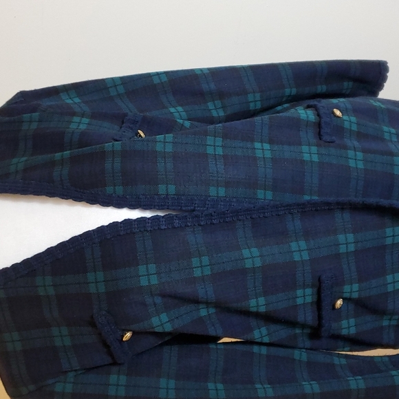 Alfred Dunner 2 piece green and blue pant and jacket set - Picture 2 of 10